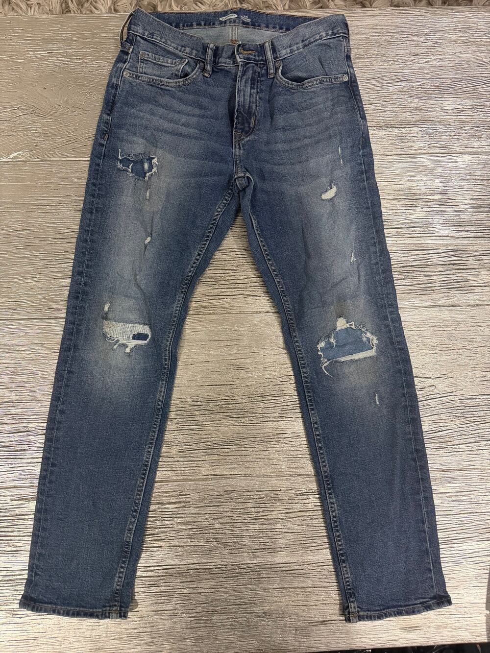 Old Navy Distressed Straight Leg Jeans slim men’s size 30x32